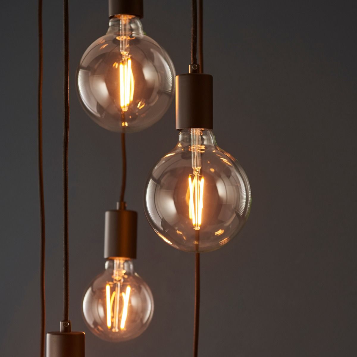 Studio 6 Light Matt Black Ceiling Pendant