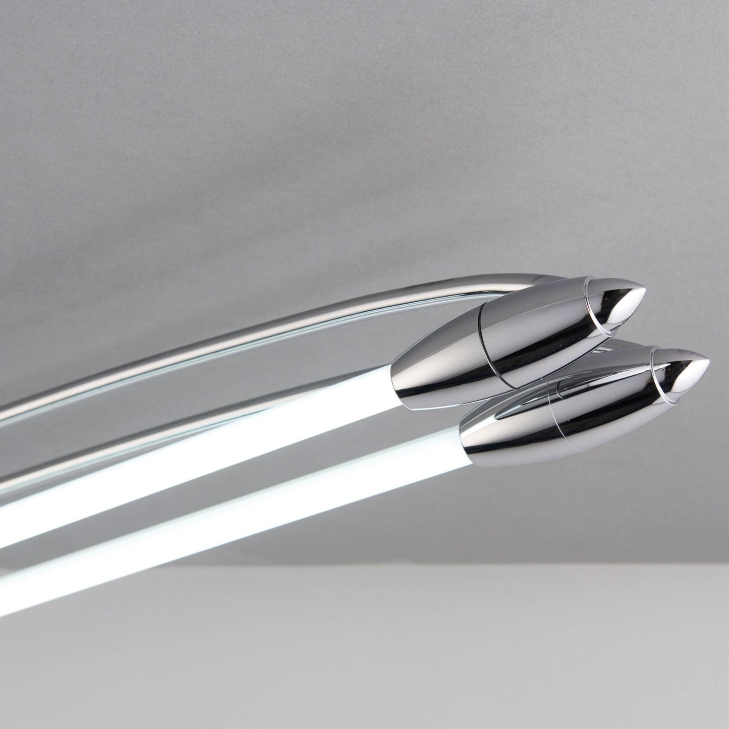 Harper 2 Light Chrome & Opal Glass LED Flush Ceiling Light Large