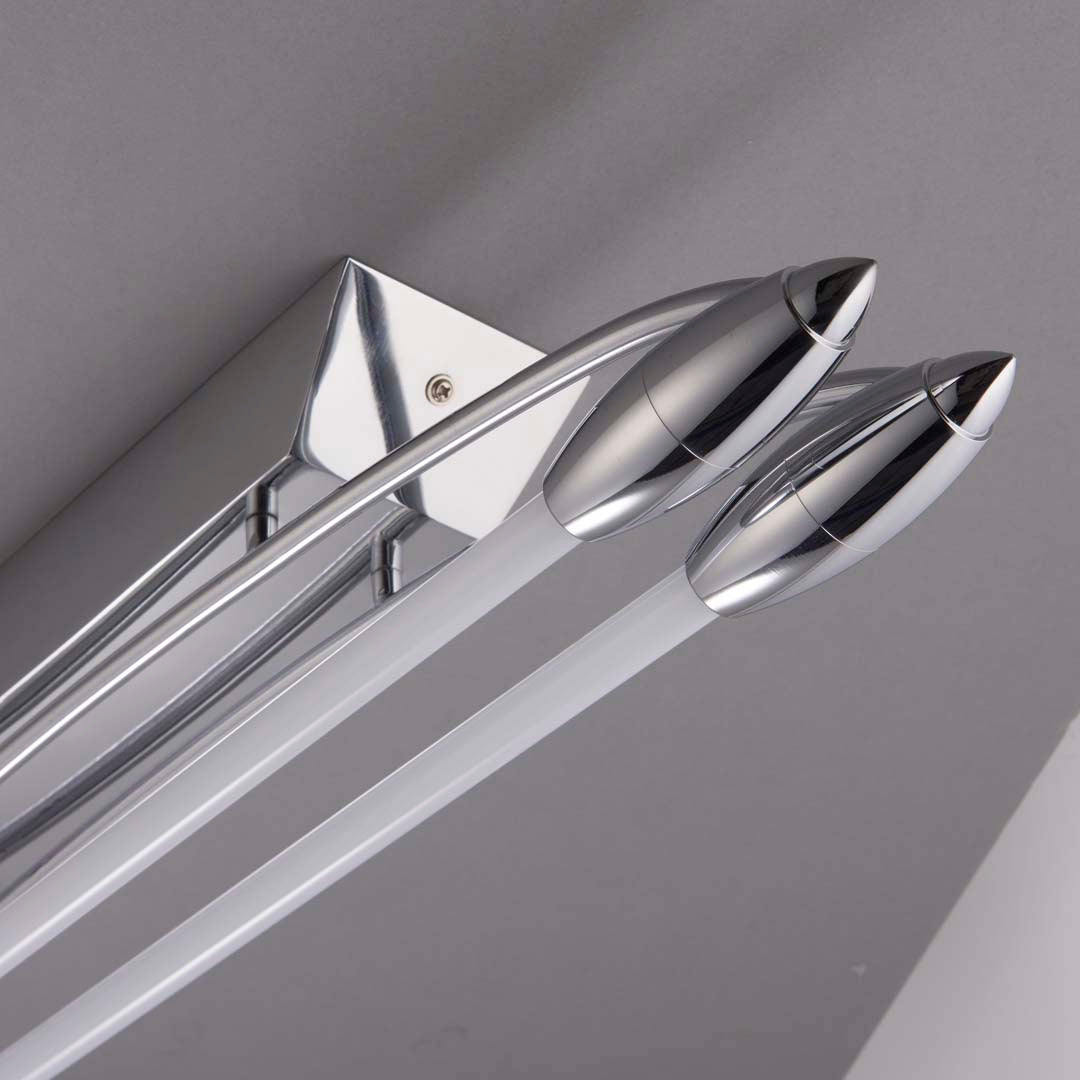 Harper 2 Light Chrome & Opal Glass LED Flush Ceiling Light Small
