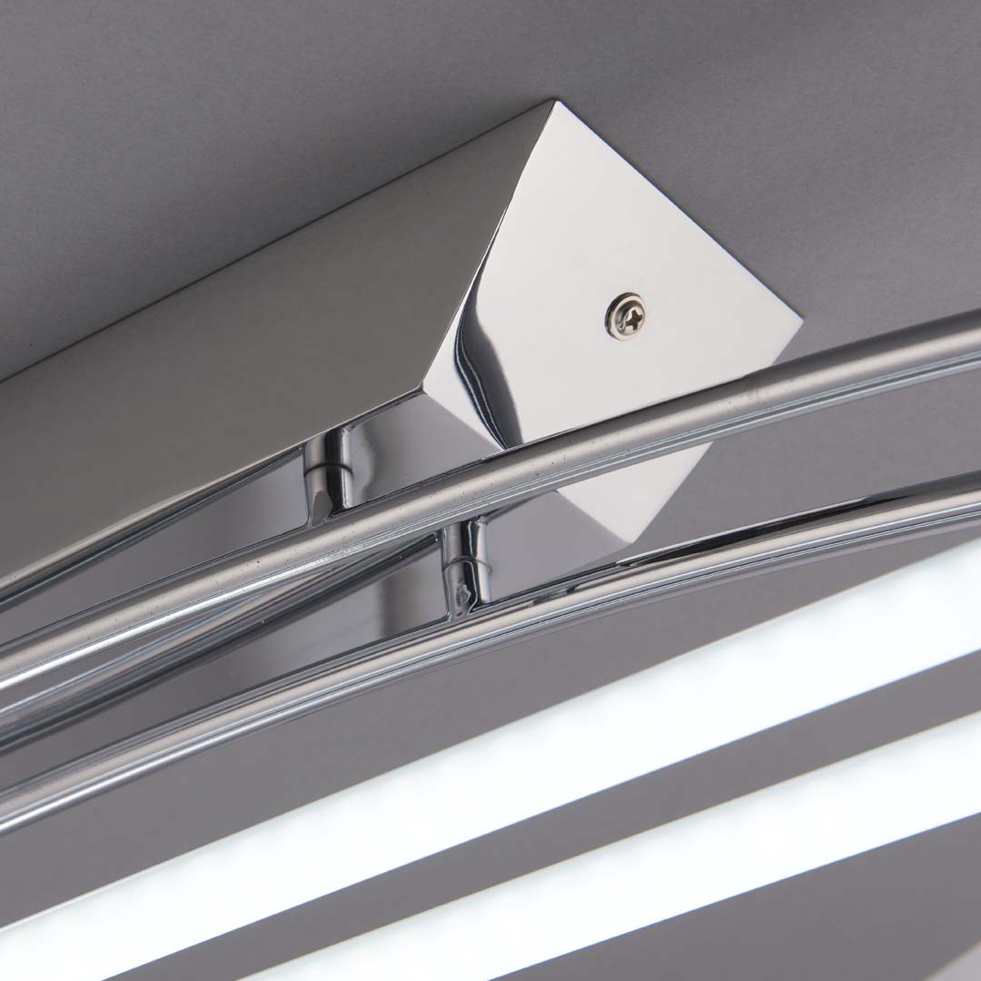 Harper 2 Light Chrome & Opal Glass LED Flush Ceiling Light Small