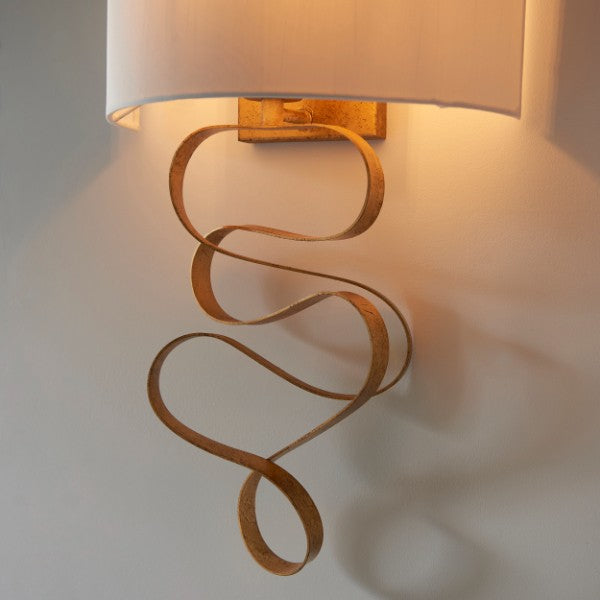 Natela Gold Leaf Wall Light