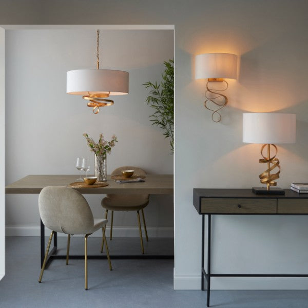 Natela Gold Leaf Wall Light