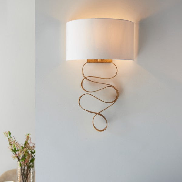Natela Gold Leaf Wall Light