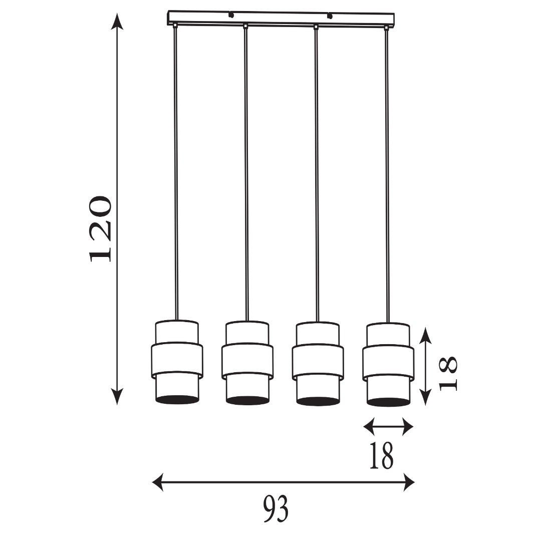 Royal 4-Light Sand Bar Pendant