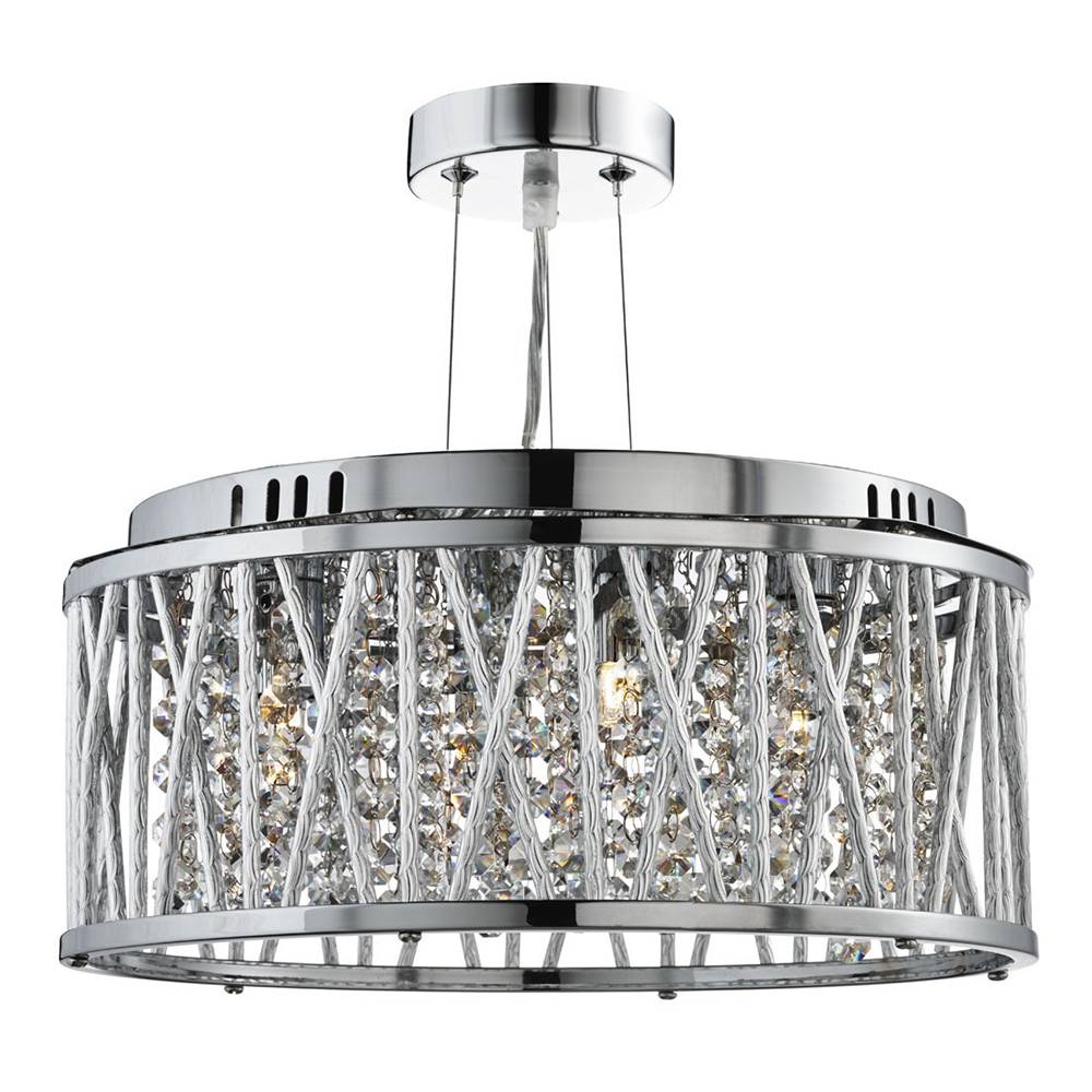 Elise 3 Light Semi-Flush Ceiling Light Polished Chrome