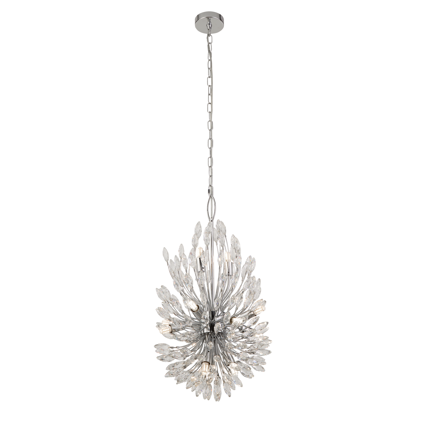 Peacock 14 Light Crystal Chandelier