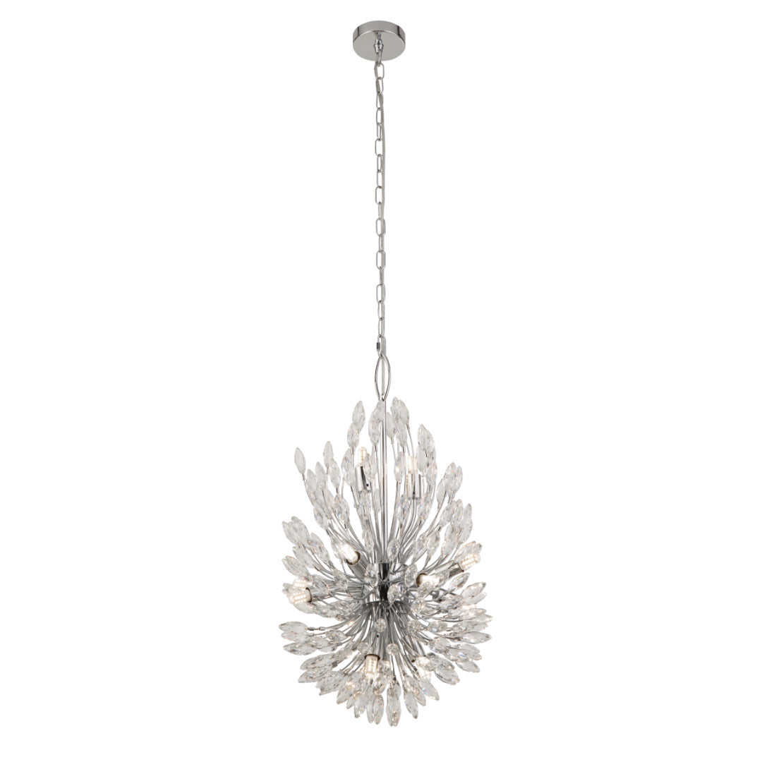 Peacock 14 Light Crystal Chandelier