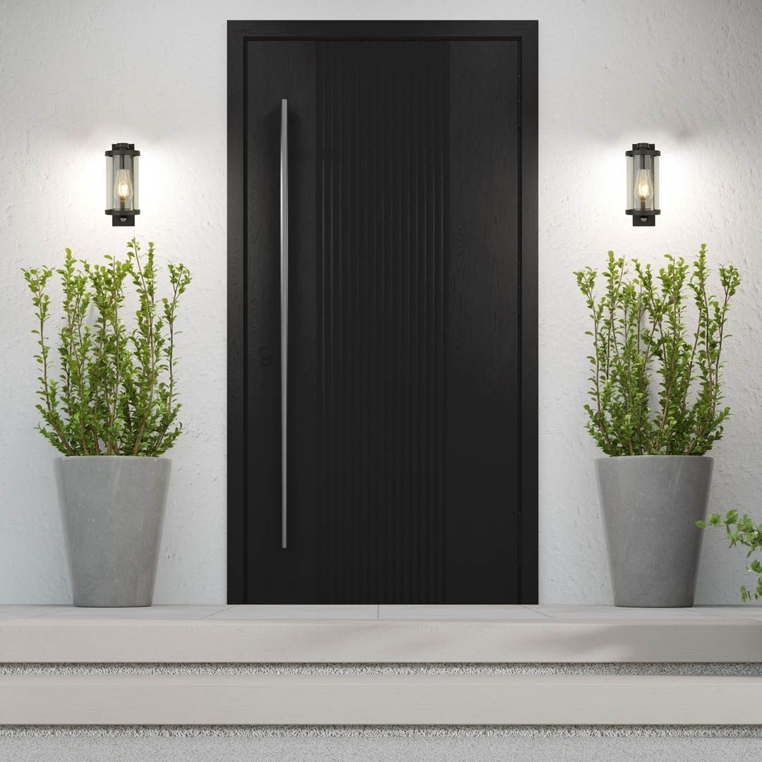 Bakerloo 1 Light Black Outdoor Wall Light