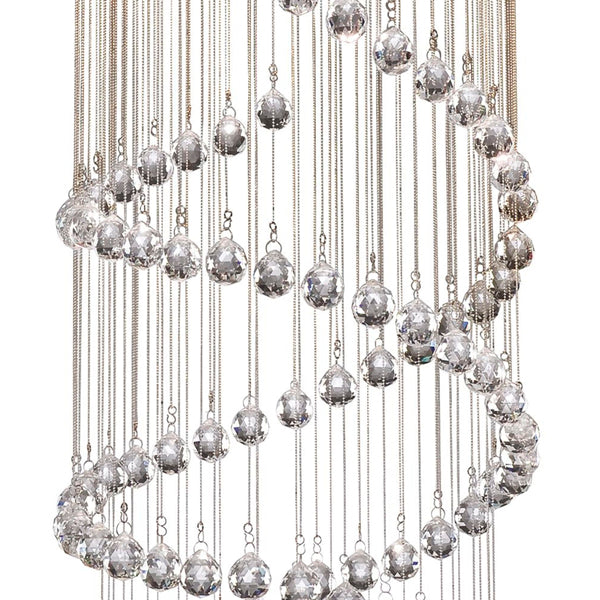 Hallway Polished Chrome & Crystal Ceiling Pendant