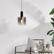 Sweden 1 Light Black & Smoked Glass Pendant Ceiling Light