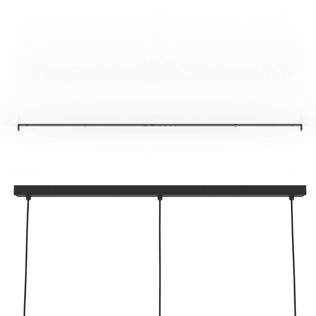 Venezuela 3 Light Black & Gold Ceiling Pendant Bar