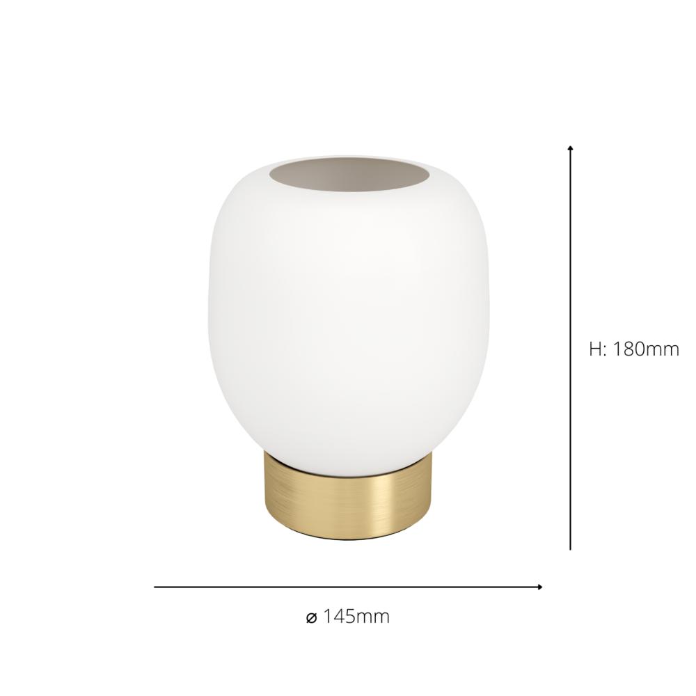 Manzanares Brushed Brass and White Table Lamp