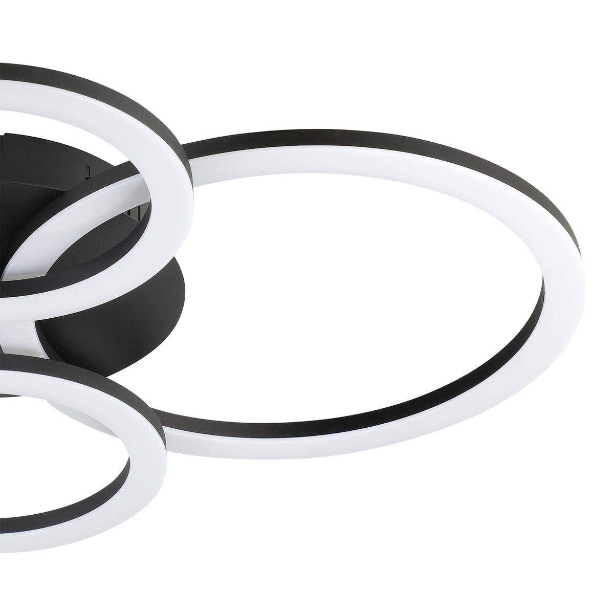 Parrapos-z Large Black LED Flush Ceiling Light