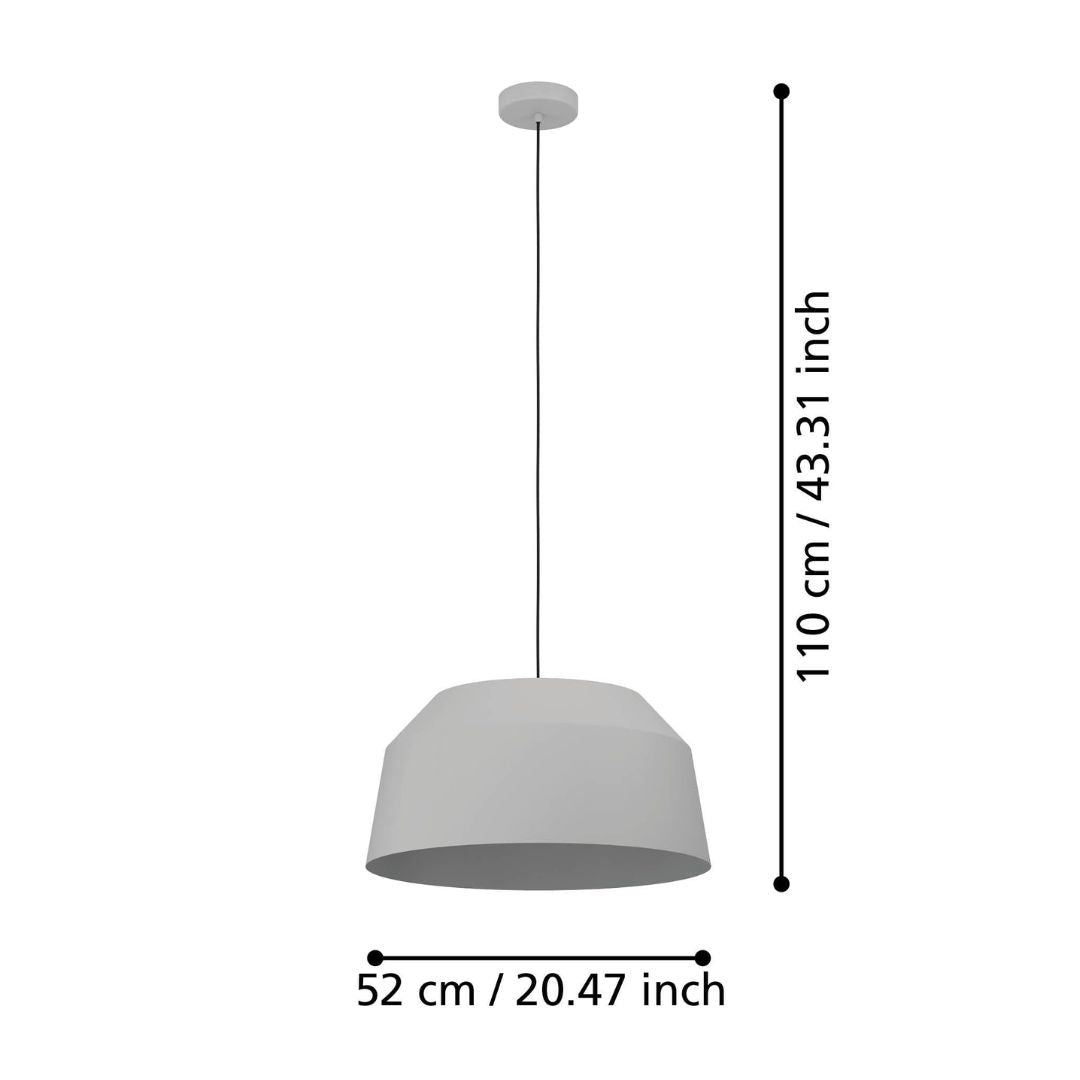 Contrisa Large Grey Pendant Ceiling Light