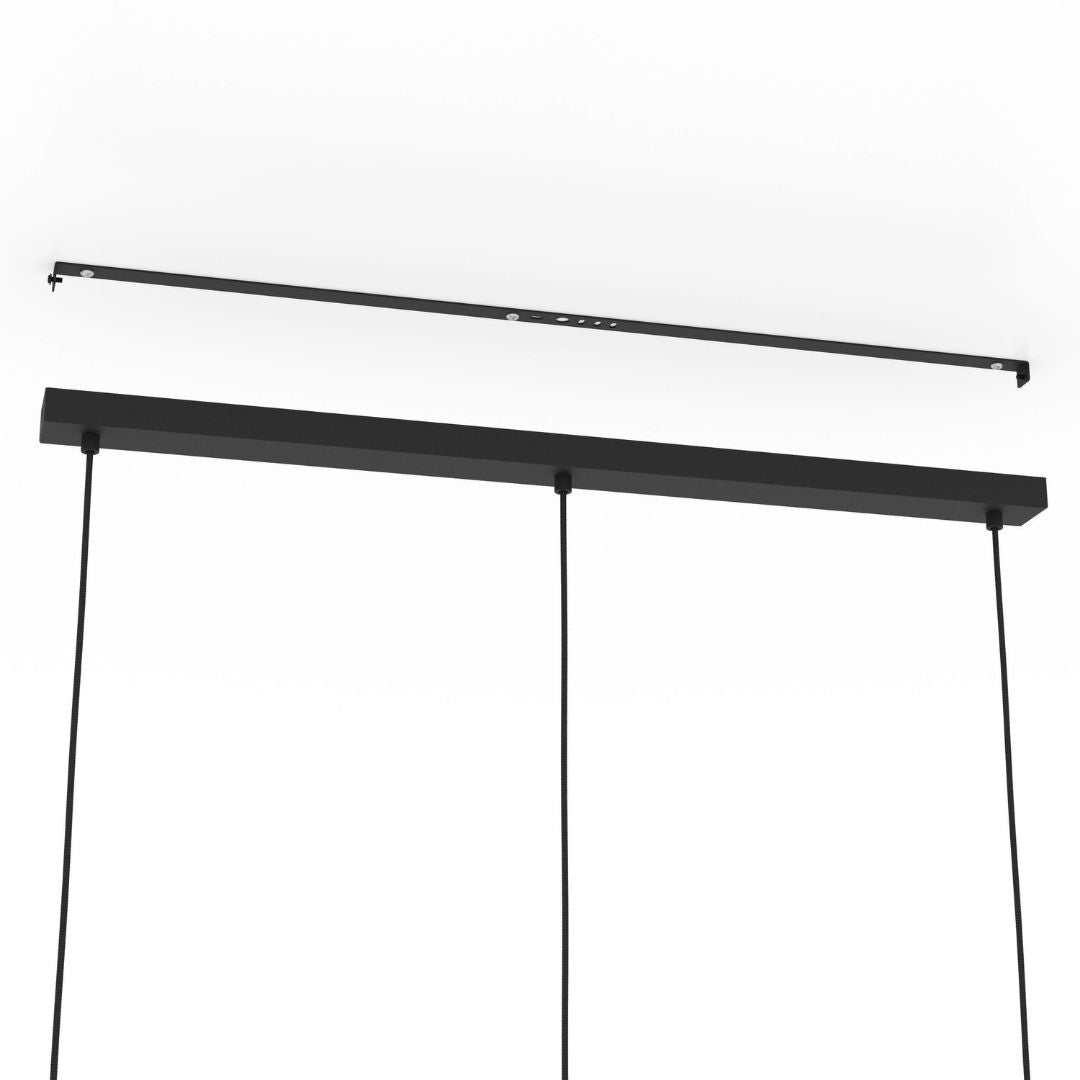 Romazzina 3 Light Black Ceiling Pendant Bar