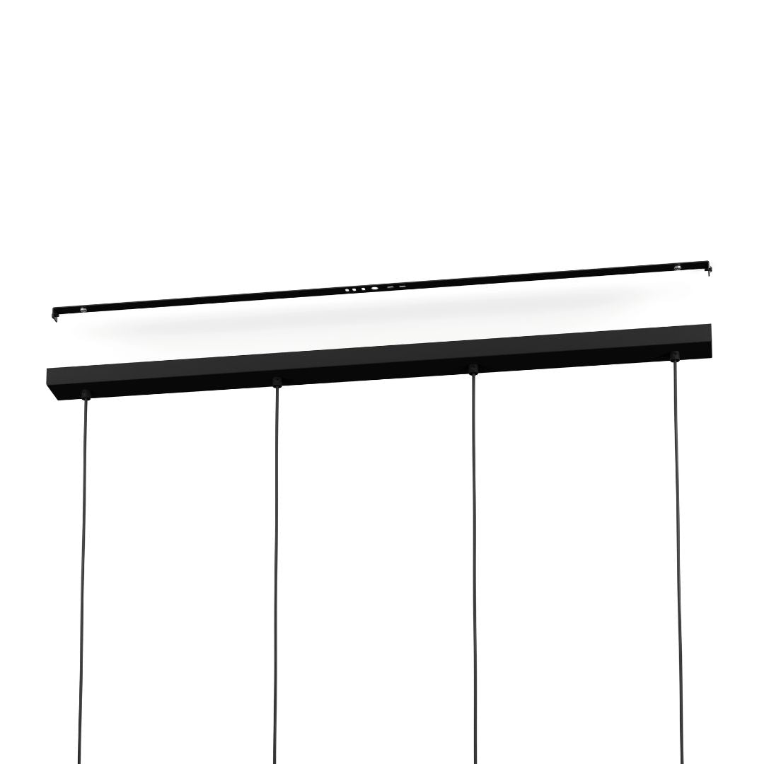 Batista Grey Glass Multi-Light Pendant Bar