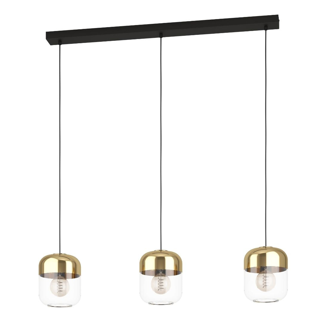 Maryvilla Glass and Gold Multi-Light Pendant Bar
