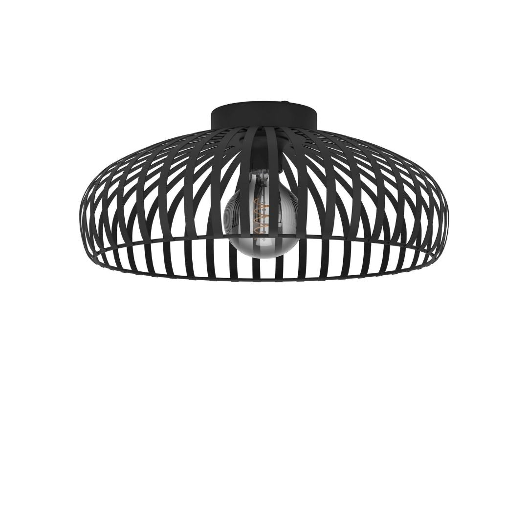 Mogano Large Black Flush Ceiling Light
