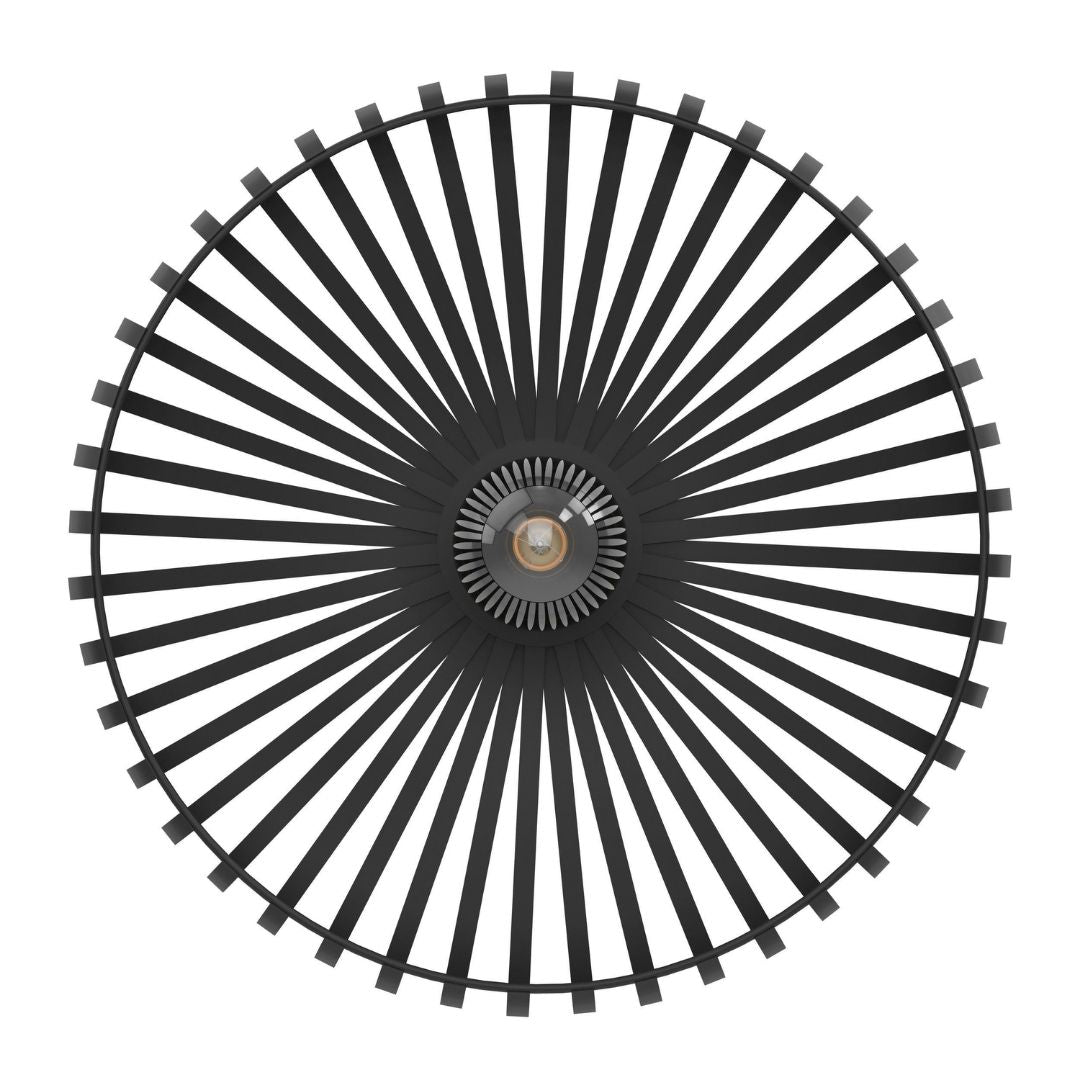 Mogano Large Black Flush Ceiling Light