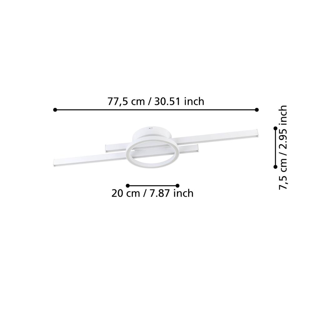 Amandolo White LED Flush Ceiling Light