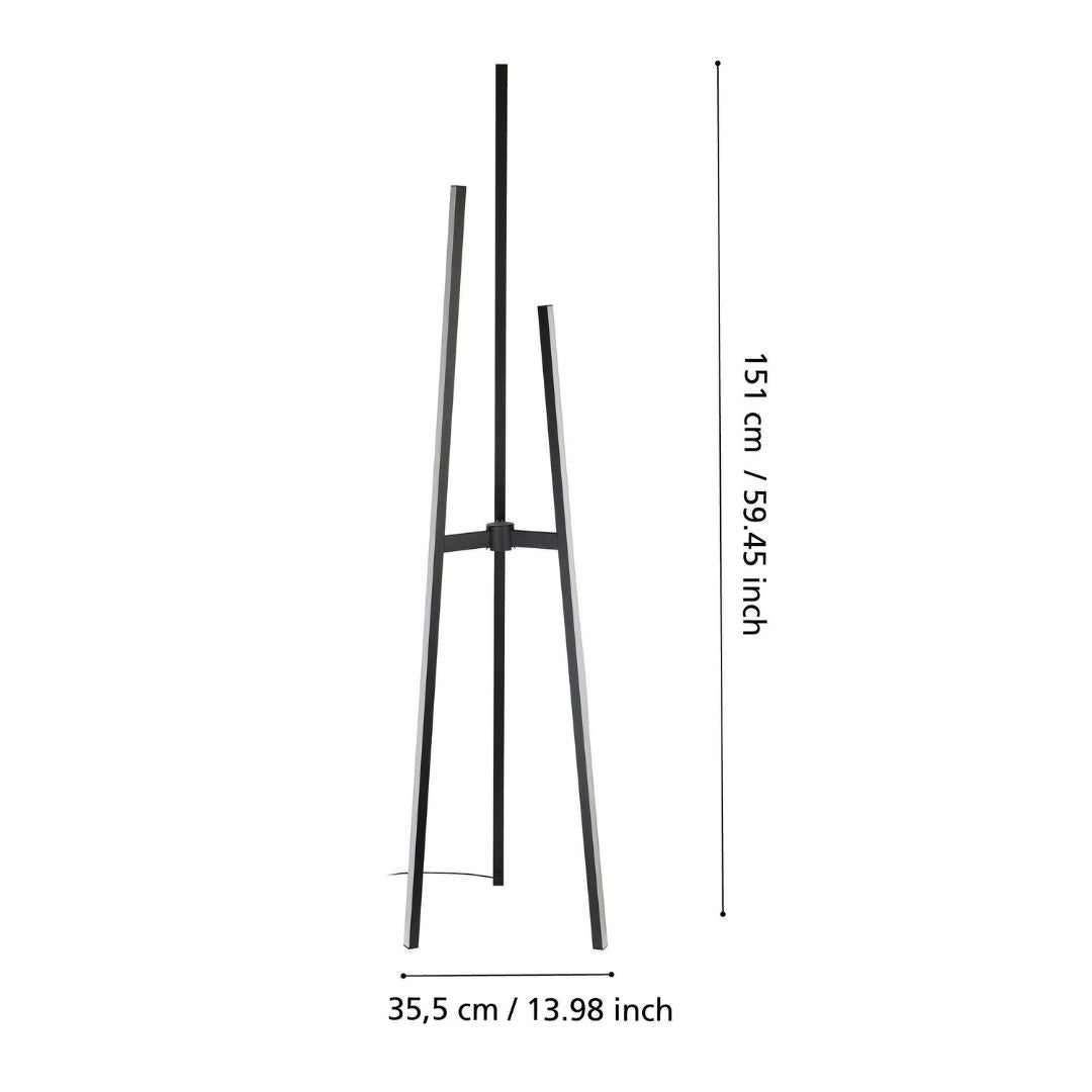 Mongolanda Black & White LED Floor Lamp