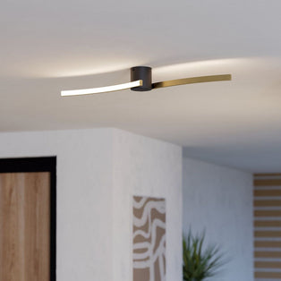 Aieta Gold LED Flush Ceiling Light
