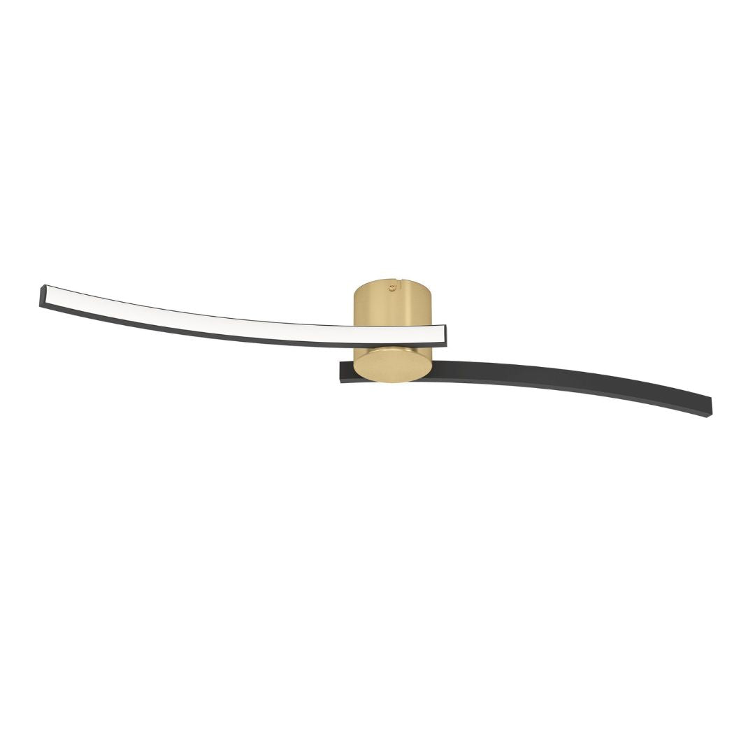 Aieta Black & Gold LED Flush Ceiling Light