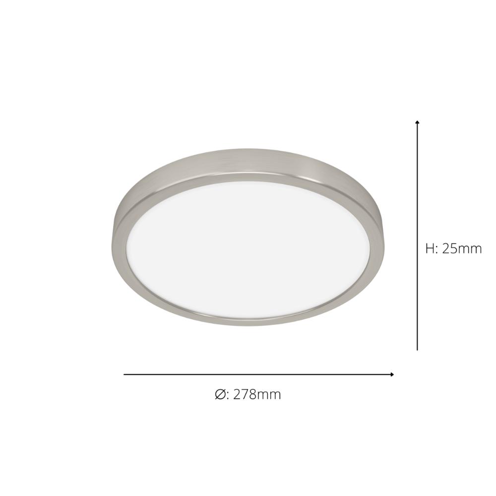 Fueva 6 Silver LED Round Flush Ceiling Light