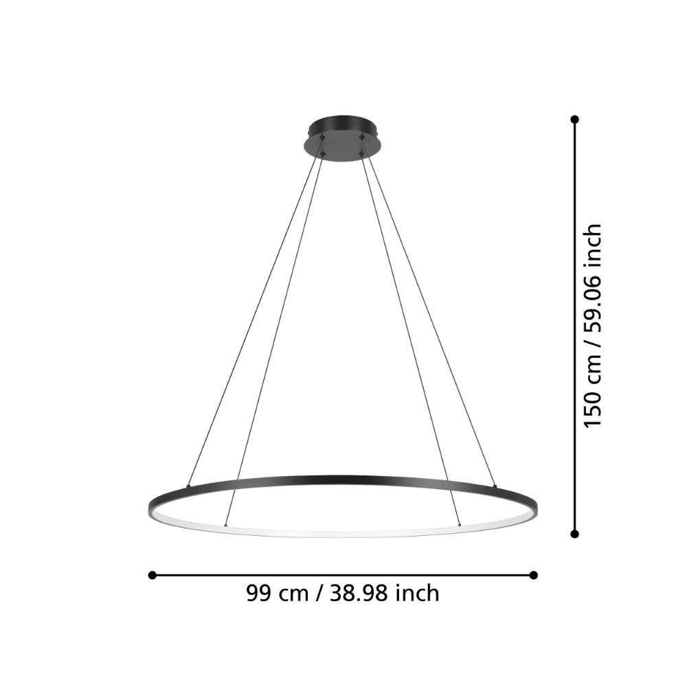 Parruta LED Black Ceiling Pendant Light
