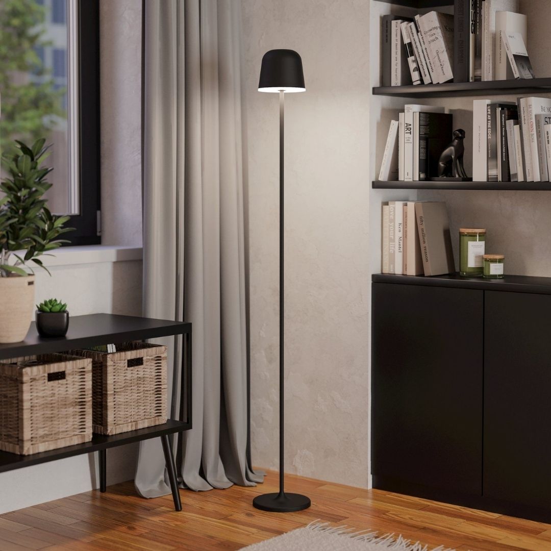 Mannera Black LED Rechargeable Floor Lamp