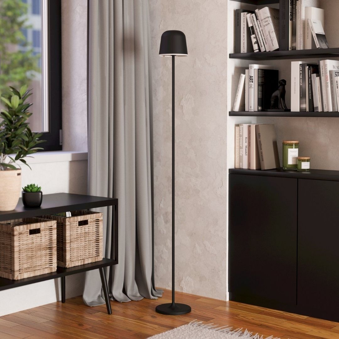 Mannera Black LED Rechargeable Floor Lamp