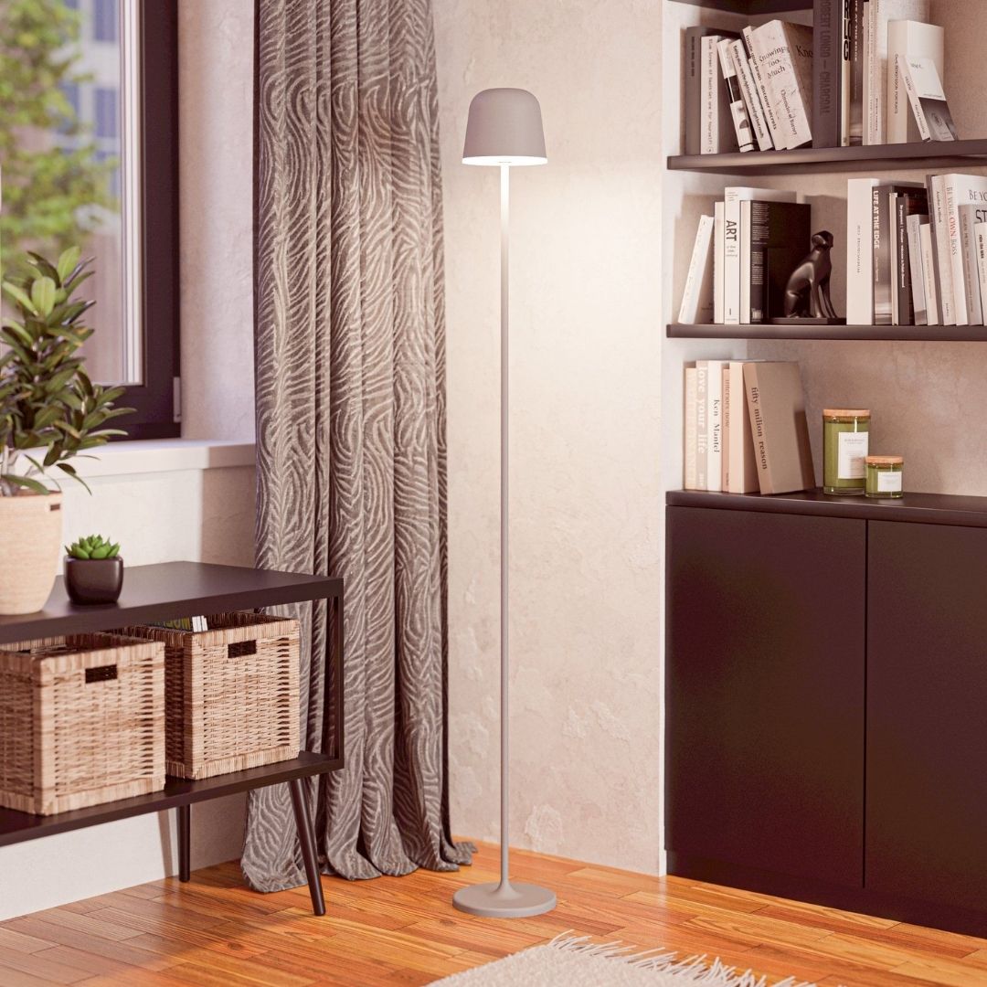 Mannera Grey LED Rechargeable Floor Lamp