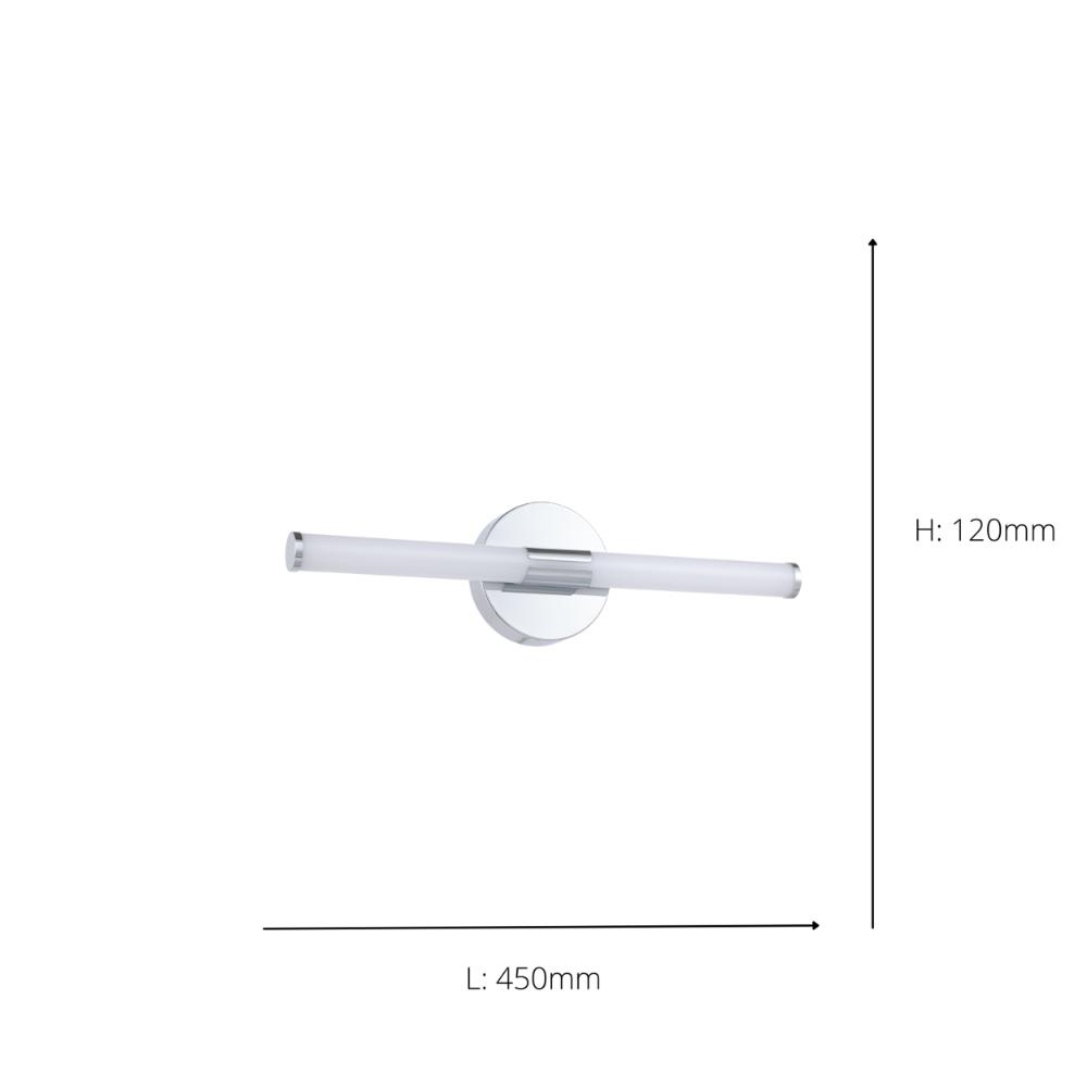 Ramola Silver LED Bathroom Wall Light
