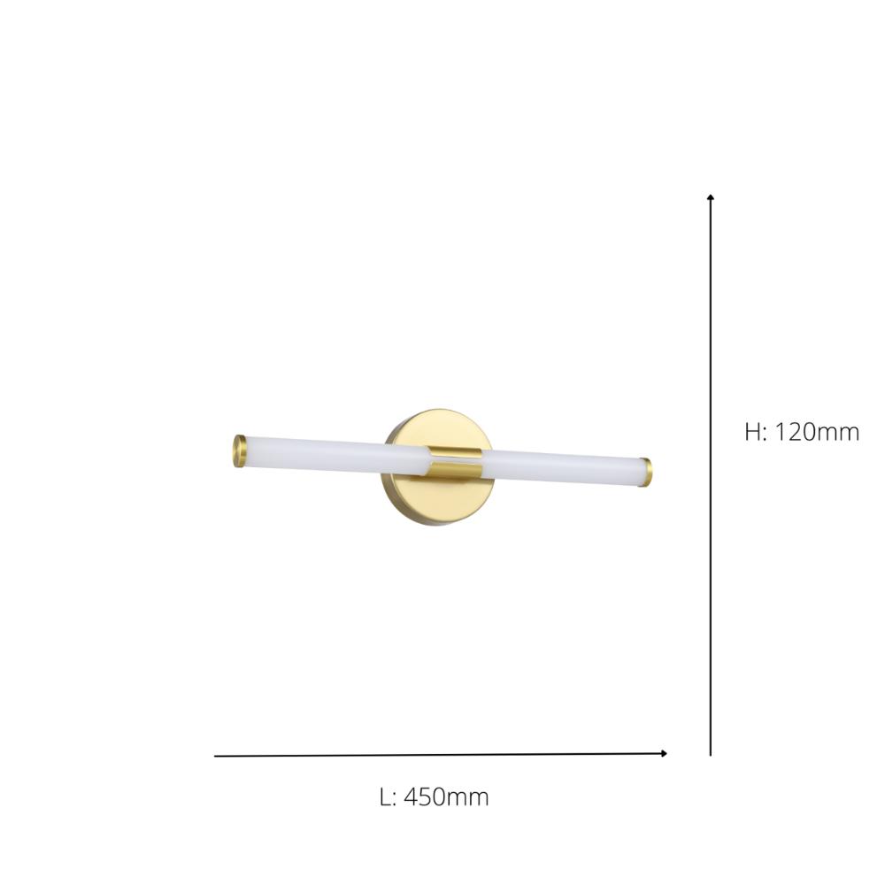 Ramola Gold LED Bathroom Wall Light