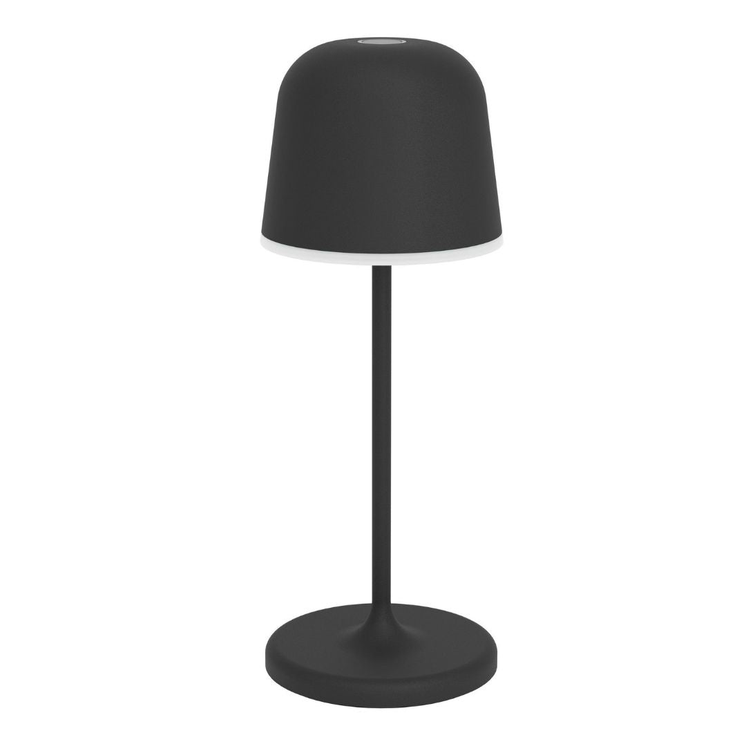 Mannera Black LED Rechargeable Touch Table Lamp