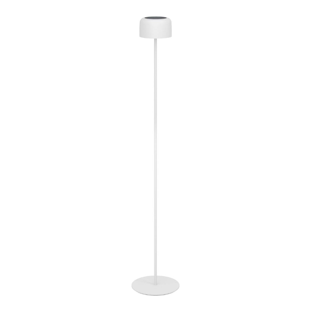 Roccanova White Solar LED Rechargeable Touch Floor Lamp