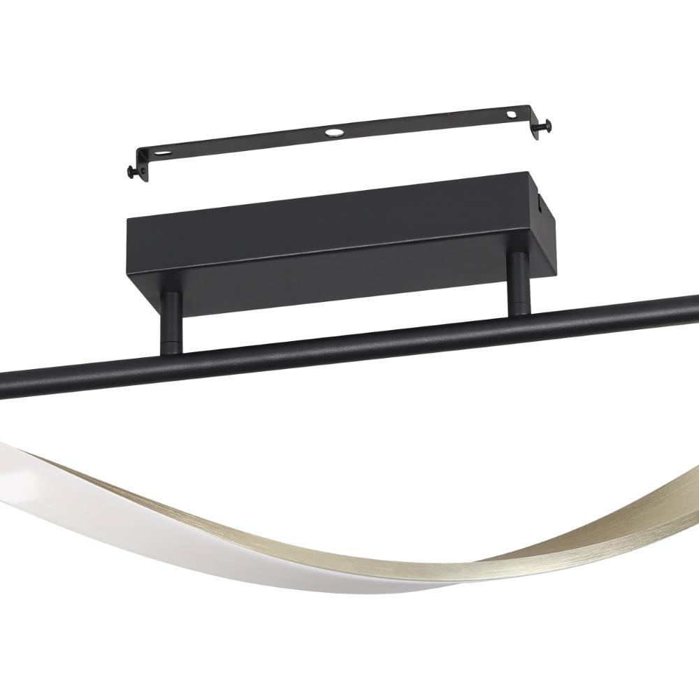 Conaprato Black LED Semi-Flush Ceiling Light