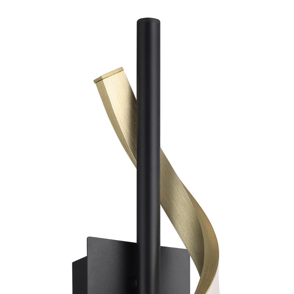 Conaprato Black And Brushed Brass LED Wall Light