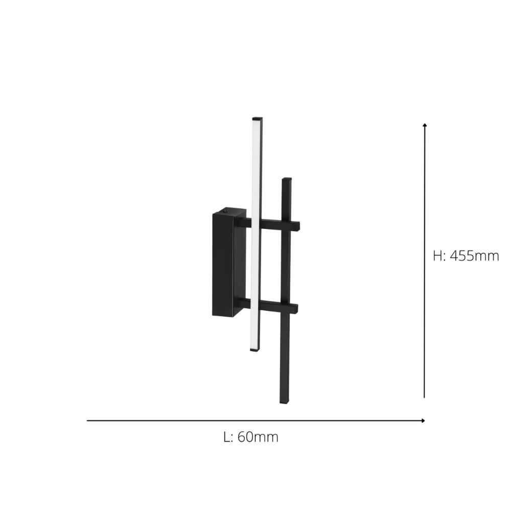 Trepiliano Black LED Wall Light