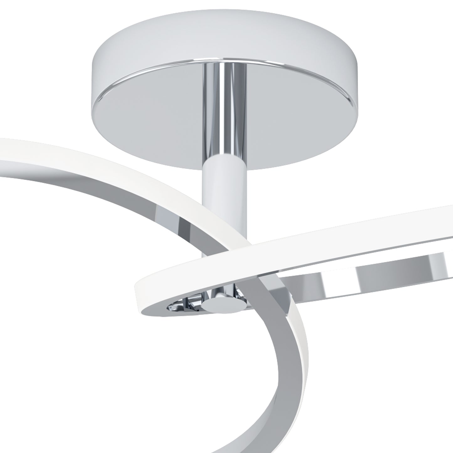 Congiunti Silver LED Semi-Flush Ceiling Light