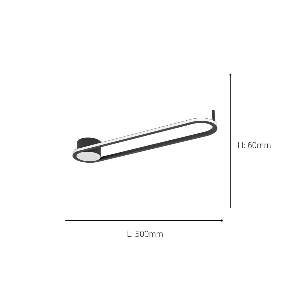 Collecorvino Black LED Flush Ceiling Light