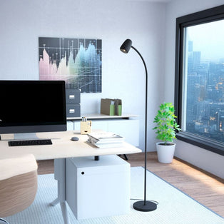 Carlo Black Task Floor Lamp