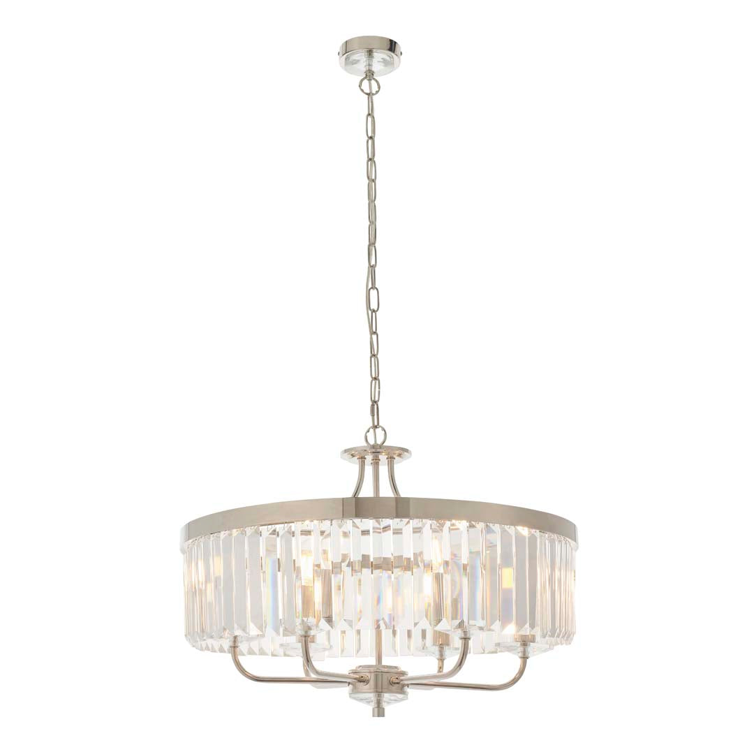 Yasmin 6 Light Nickel Pendant Ceiling Light
