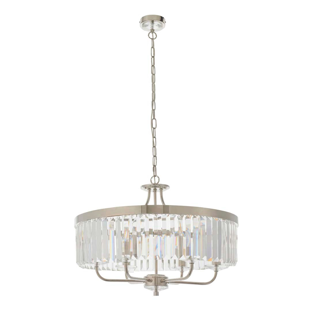 Yasmin 6 Light Nickel Pendant Ceiling Light