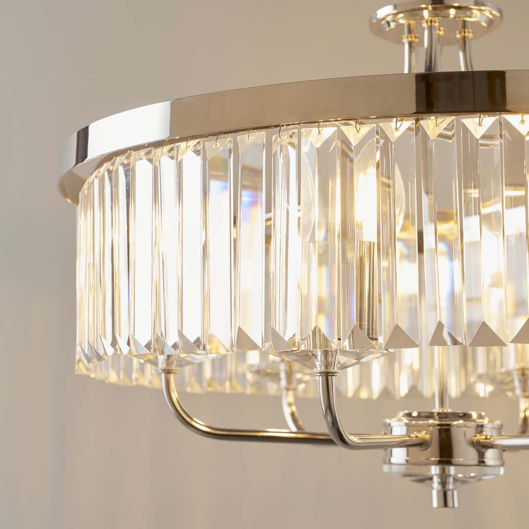 Yasmin 6 Light Nickel Pendant Ceiling Light