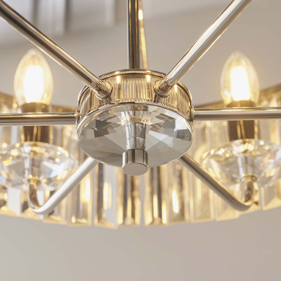 Yasmin 6 Light Nickel Pendant Ceiling Light