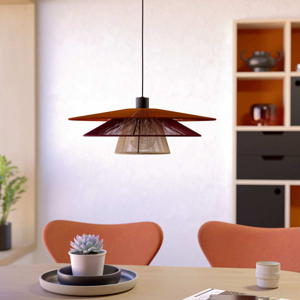 Pignona Black Ceiling Pendant 50cm
