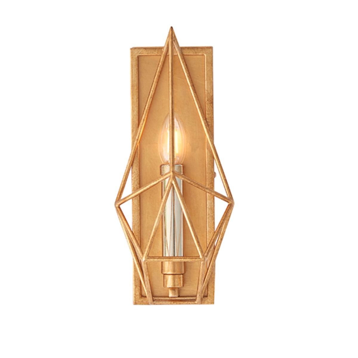 Notario 1 Light Antique Gold Wall Bracket