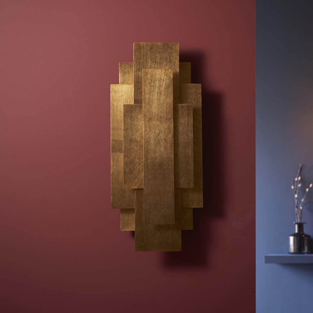 Neus 2 Light Antique Gold Wall Bracket