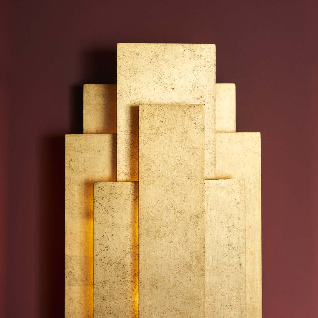 Neus 2 Light Antique Gold Wall Bracket